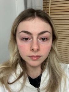 Client before her Express Colour consultation